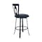 Armen Living Lola Contemporary 26" Counter Height Barstool in Matte Black Finish and Gray Faux Leather LCLLBAMBGR26 - alternate 4